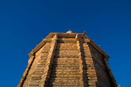 Construction of new christian church in Murmansk. North of Russia.の写真素材