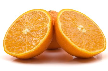 oranges isolated on the white backgroundの写真素材