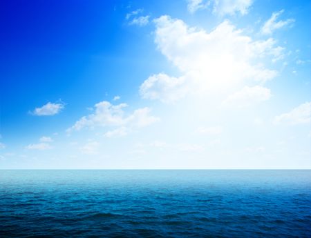 ocean and fogの写真素材