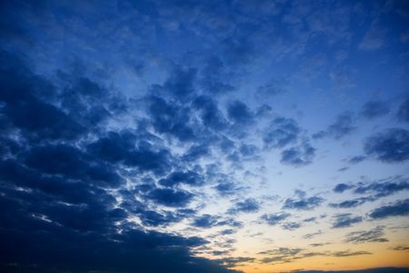 sunset and cloudy skyの写真素材