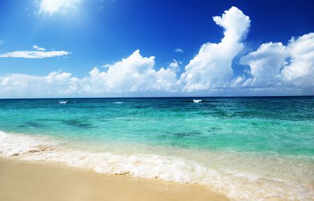 sand of beach caribbean seaの写真素材