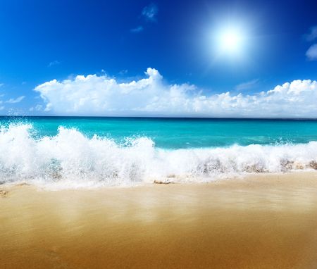 sand of beach caribbean seaの写真素材