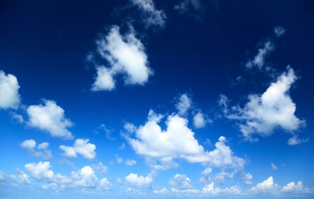 blue sky and cloudsの写真素材
