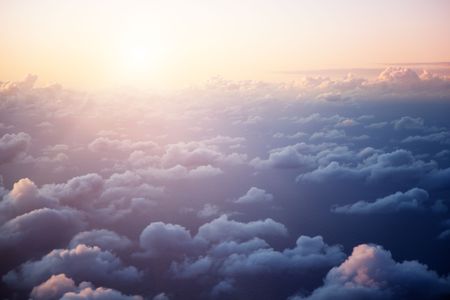 sunset and cloudsの写真素材