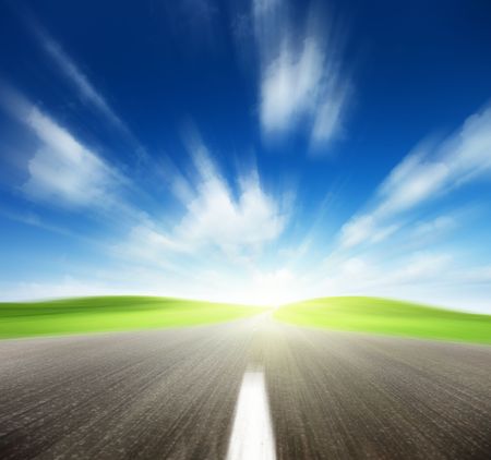 road and blur roadの写真素材