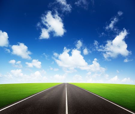 road and sunny dayの写真素材