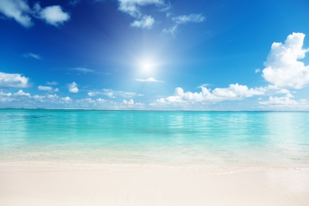 sand and Caribbean seaの販売画像