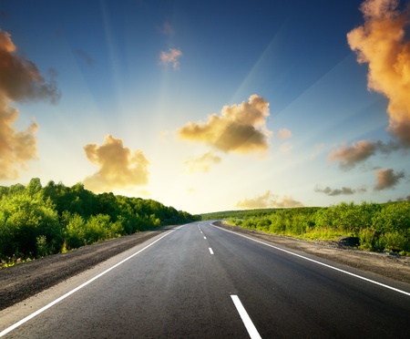 road in Russian mountainsの写真素材