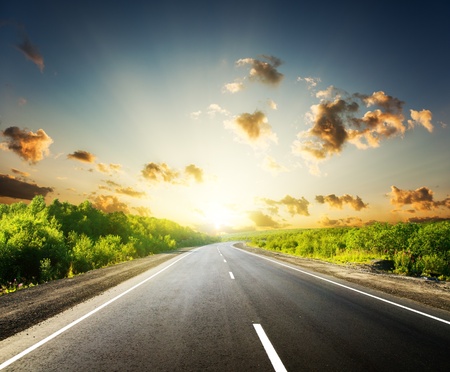 road in Russian mountainsの写真素材