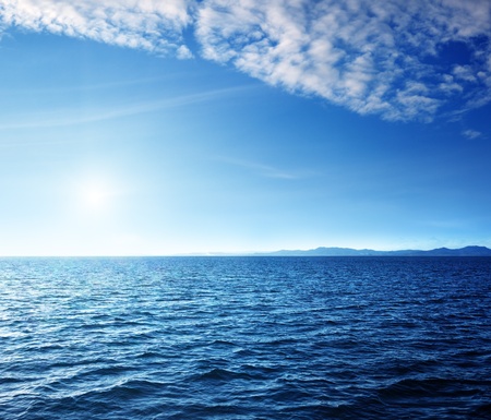 Caribbean sea and perfect skyの写真素材
