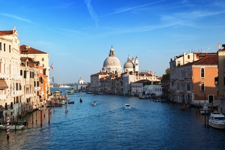 Grand Canal and Basilica Santa Maria della Salute, Venice, Italy の写真素材
