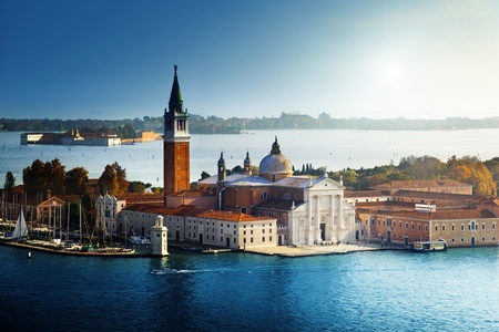 view of San Giorgio island, Venice, Italy の写真素材