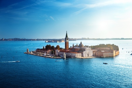 view of San Giorgio island, Venice, Italy の写真素材