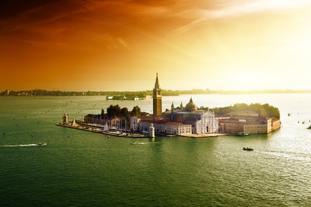 view of San Giorgio island, Venice, Italy の写真素材