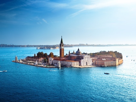 view of San Giorgio island, Venice, Italy の写真素材
