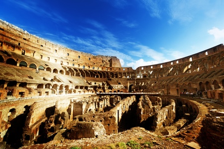 inside of Colosseum in Rome, Italyの写真素材