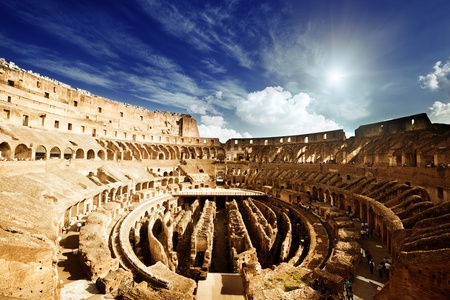 inside of Colosseum in Rome, Italyの写真素材