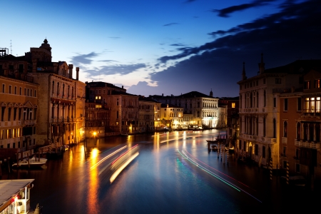 Grand Canal in Venice, Italy in sunset timeの写真素材