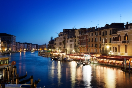 Grand Canal in sunset time, Venice, Italyの写真素材