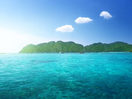 morning time at  Phi Phi island,Thailandの写真素材