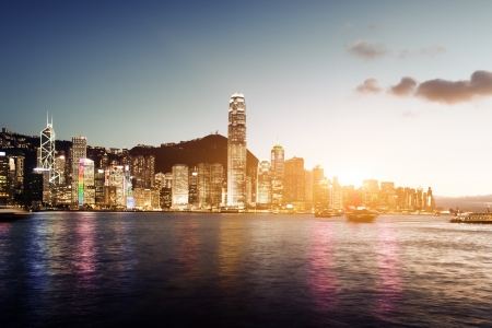 Skyline of Hong Kongの写真素材