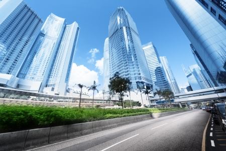 view on Hong Kong street の写真素材