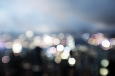 blured lighhts from peak Victoria, Hong Kongの写真素材