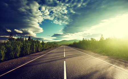 road in mountainsの写真素材