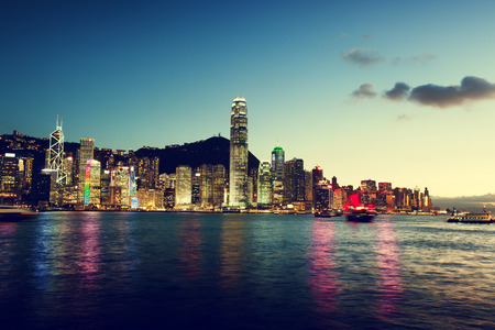 Skyline of Hong Kongの写真素材