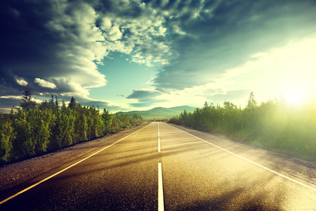 road in mountainsの写真素材