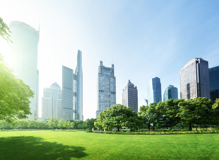 park in lujiazui financial centre, Shanghai, China park in lujiazui financial centre, Shanghai, China