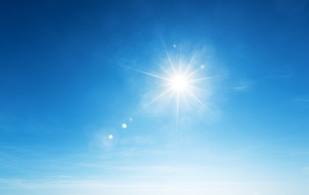 blue sky and sun blue sky and sun