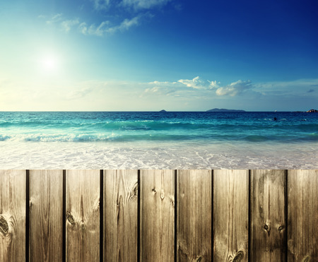 fence on the beachの写真素材