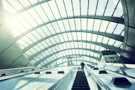 Canary Wharf metro Station, London, England, UKのeditorial素材