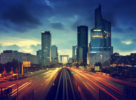 road in Paris LaDefense, Franceの写真素材