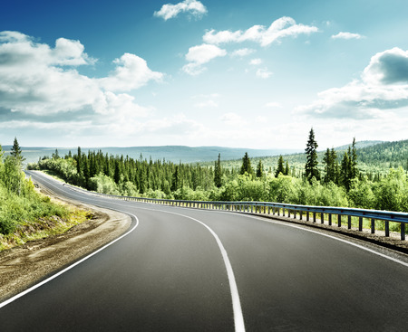 road in north mountainsの写真素材
