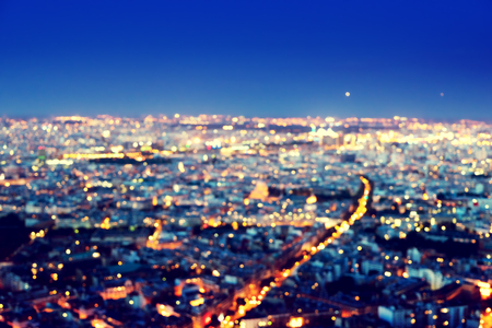 bokeh in Paris, France,の写真素材