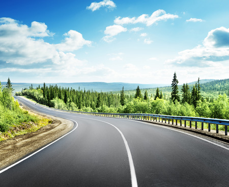 road in north mountainsの写真素材