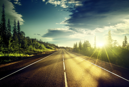 road in mountainsの写真素材