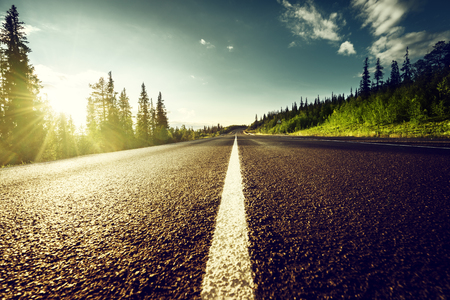 road in mountainsの写真素材