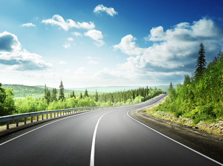 road in north mountainsの写真素材