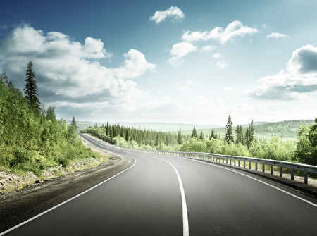 road in north mountainsの写真素材