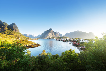 Reine Village, Lofoten Islands, Norwayの写真素材