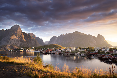 Reine Village, Lofoten Islands, Norwayの写真素材