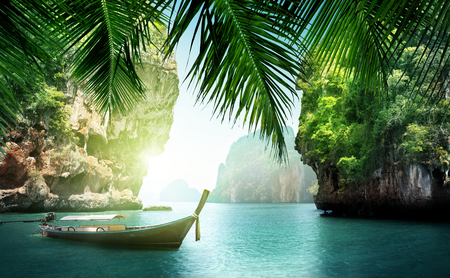 tropical sea and rocksの写真素材