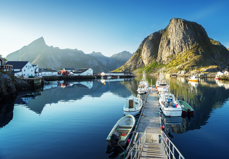 sunset - Reine, Lofoten islands, Norwayの写真素材