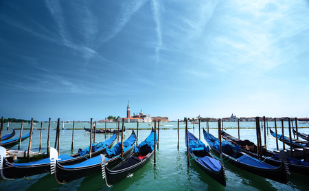 Grand Canal and San Giorgio Maggiore church, Venice, Italyの写真素材