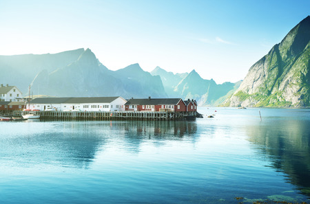 sunset - Reine, Lofoten islands, Norwayの写真素材