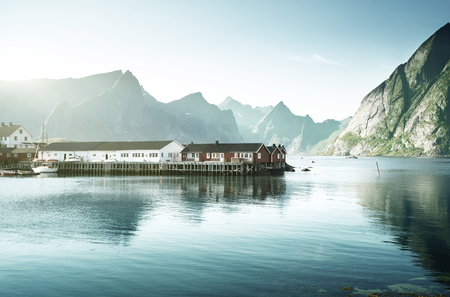 sunset - Reine, Lofoten islands, Norwayの写真素材