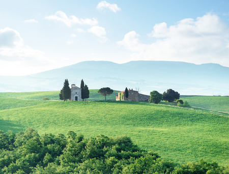 morning in Tuscany, Italyの写真素材